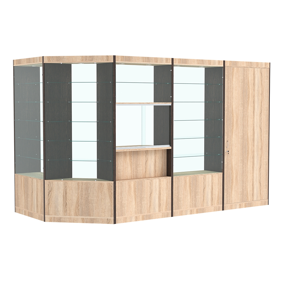 Павильон №8 из ДСП (5, 19 кв. м) Дуб Сонома + Дуб Венге