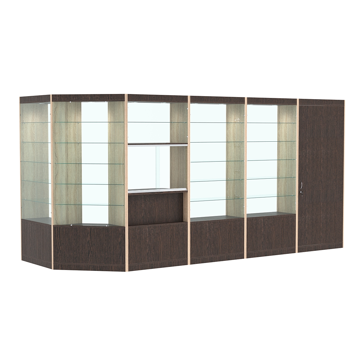 Павильон №9 из ДСП (6, 58 кв. м) Дуб Венге и Дуб Сонома