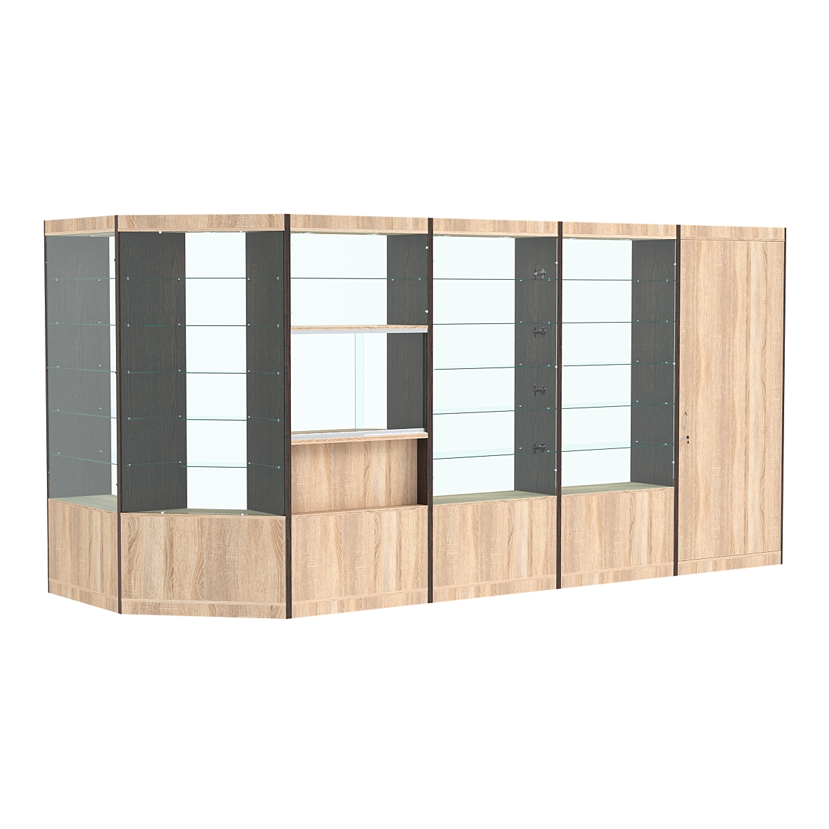 Павильон №9 из ДСП (6, 58 кв. м) Дуб Сонома + Дуб Венге