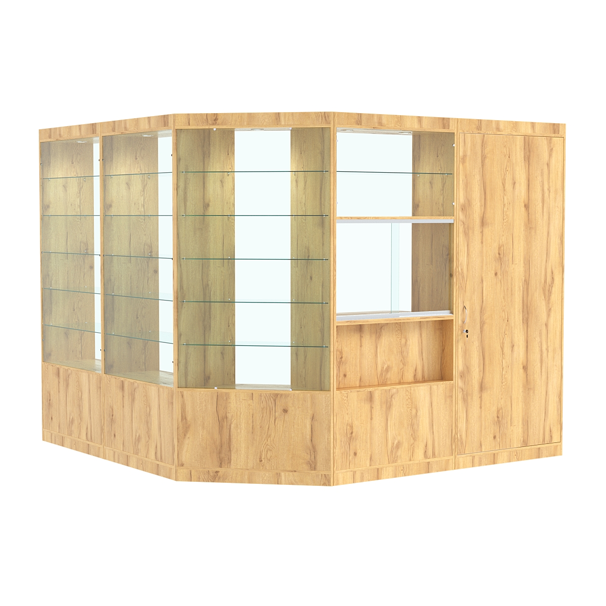 Павильон №10 из ДСП (6 кв. м) Дуб Золотистый