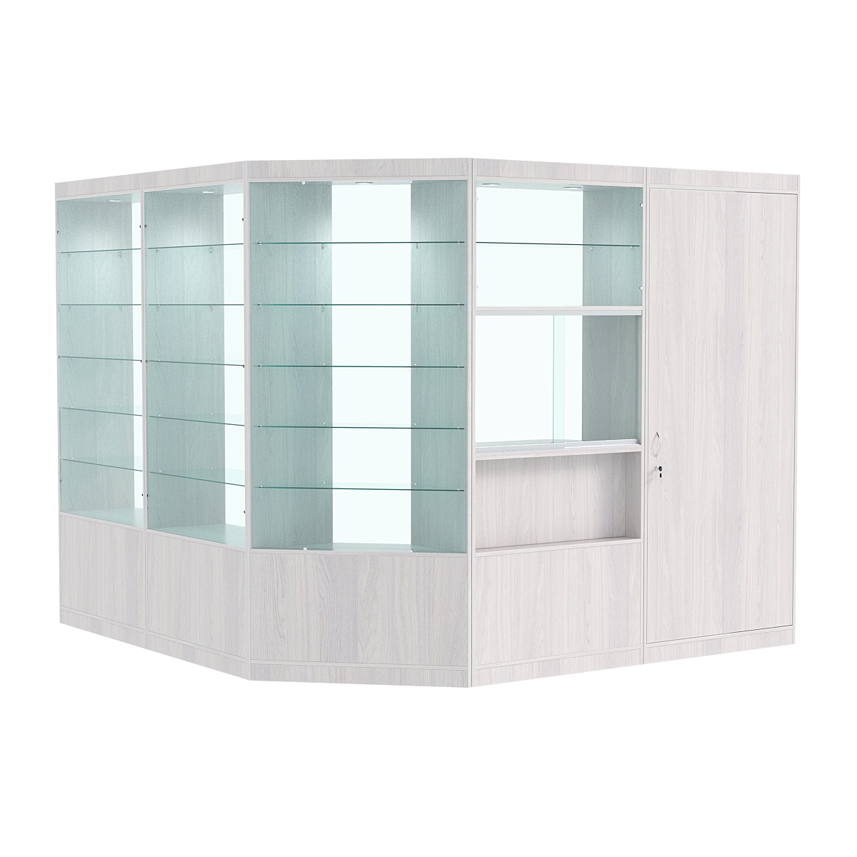 Павильон №10 из ДСП (6 кв. м) Ясень Анкор светлый