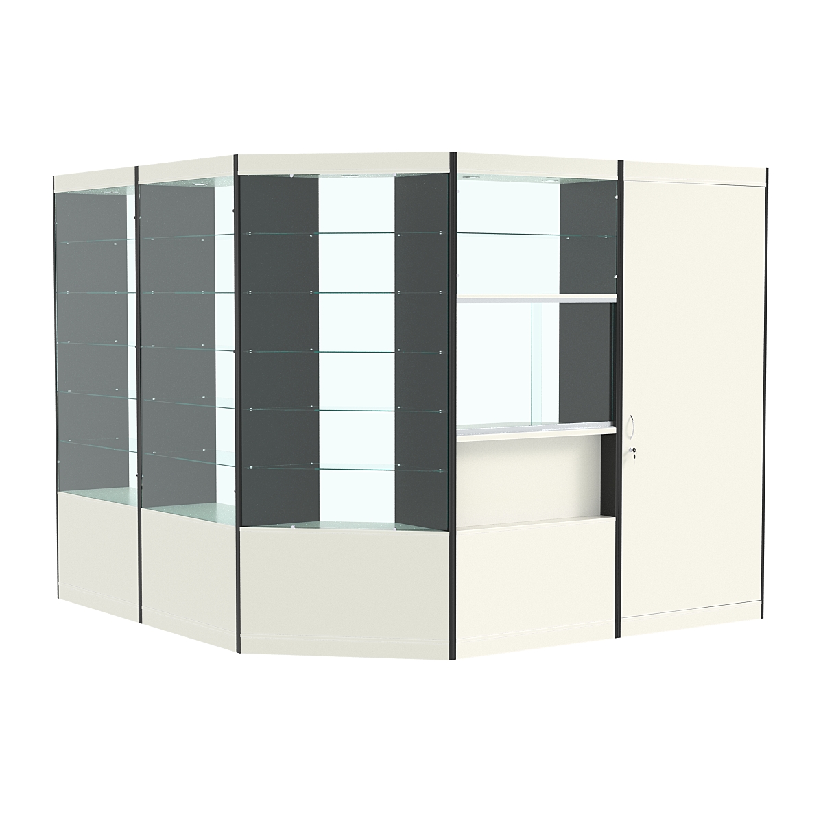 Павильон №10 из ДСП (6 кв. м) Белый и Черный