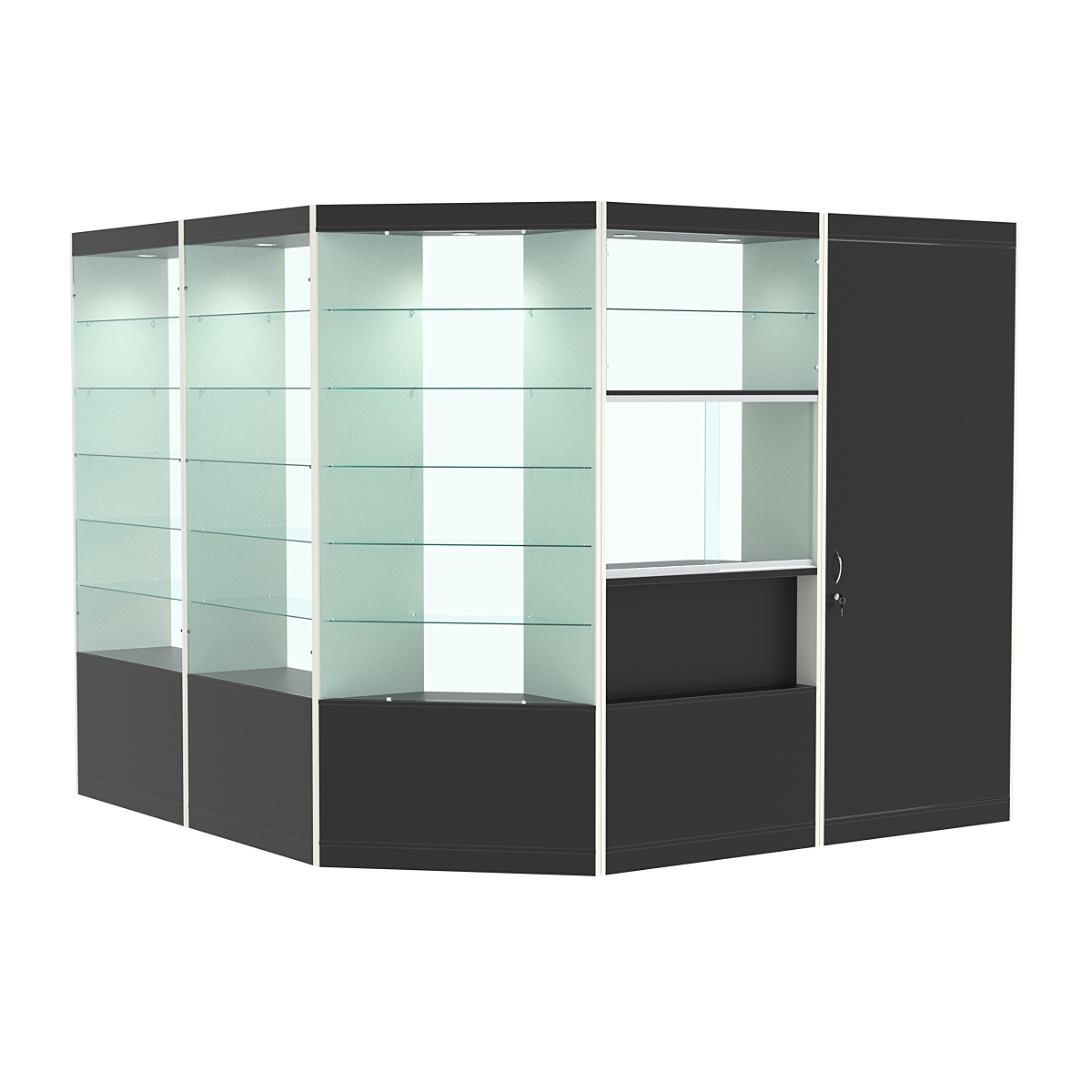 Павильон №10 из ДСП (6 кв. м) Черный и Белый