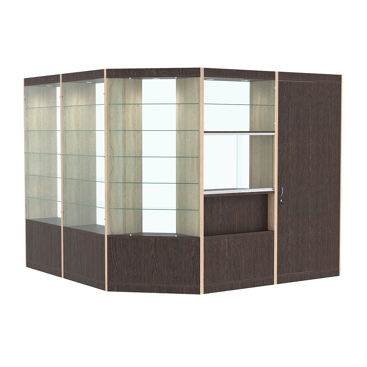 Павильон №10 из ДСП (6 кв. м) Дуб Венге и Дуб Сонома