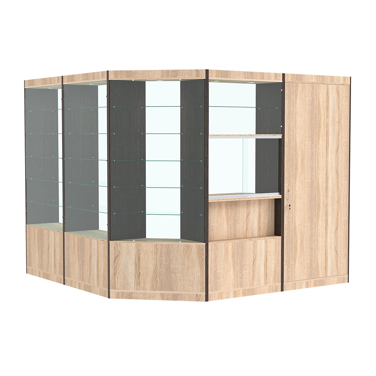 Павильон №10 из ДСП (6 кв. м) Дуб Сонома + Дуб Венге