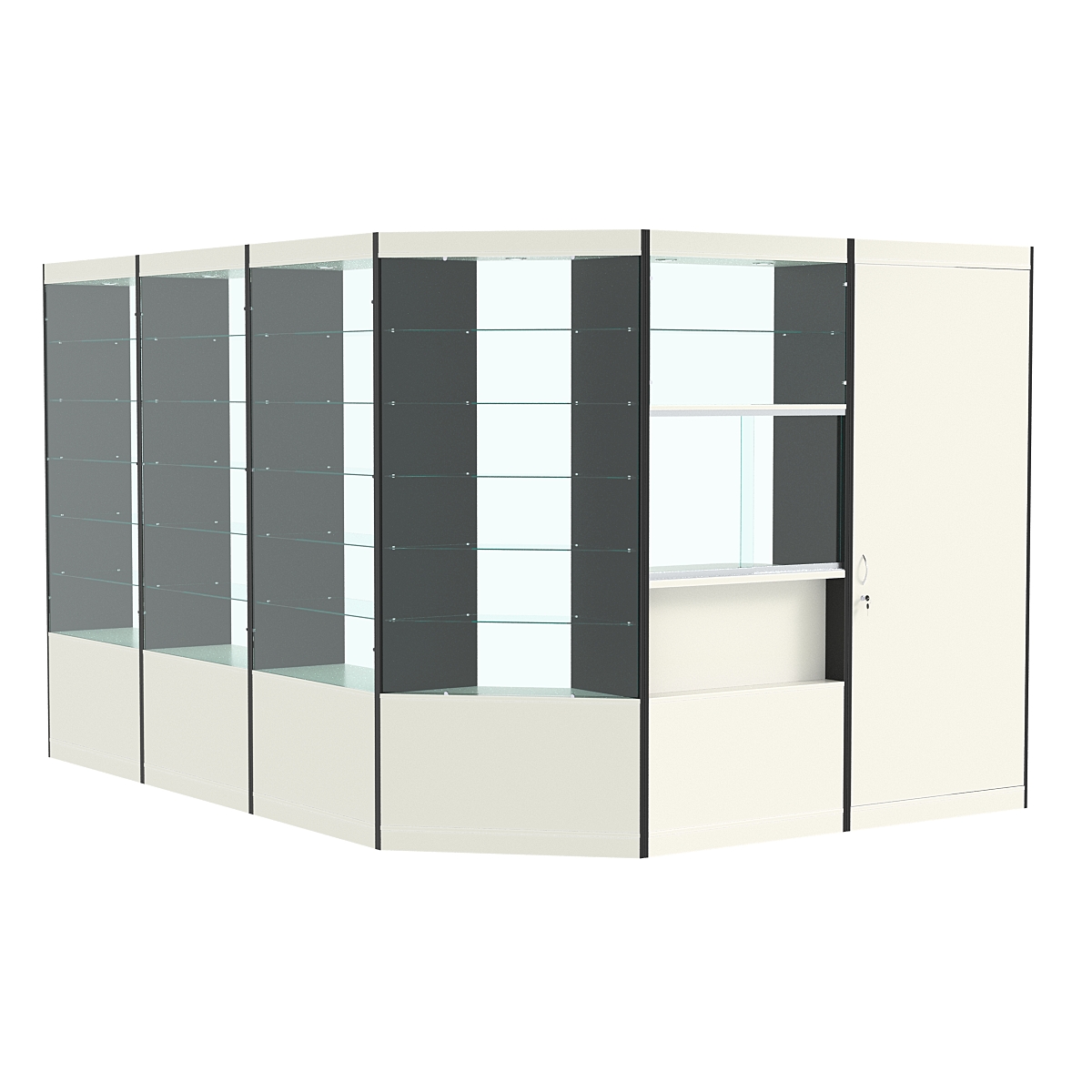 Павильон №11 из ДСП (11, 22 кв. м) Белый и Черный