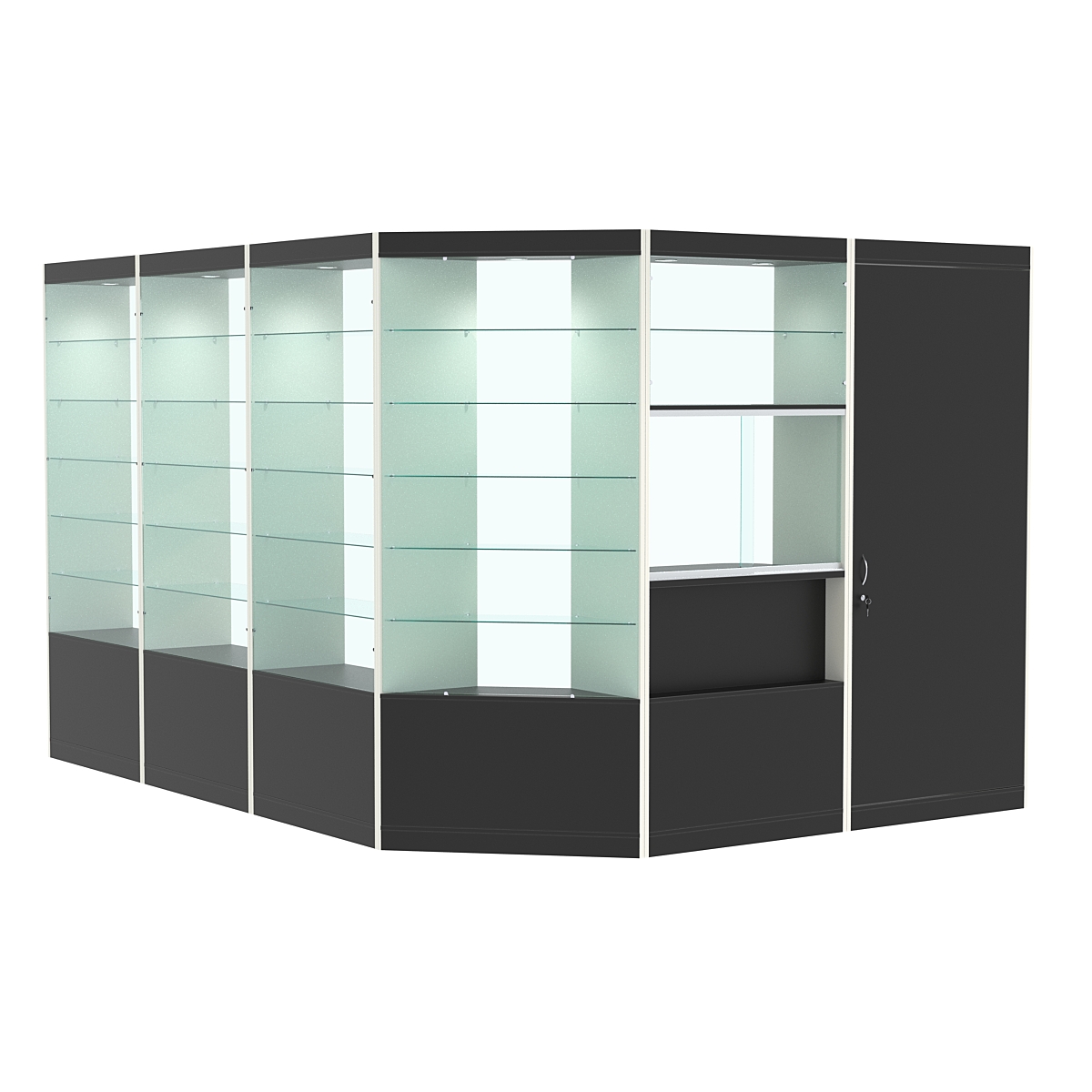 Павильон №11 из ДСП (11, 22 кв. м) Черный и Белый