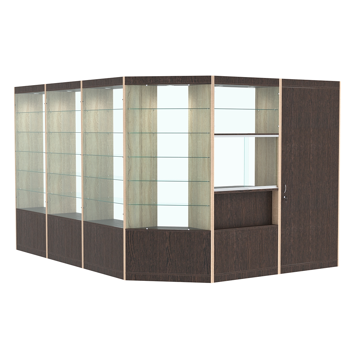 Павильон №11 из ДСП (11, 22 кв. м) Дуб Венге и Дуб Сонома