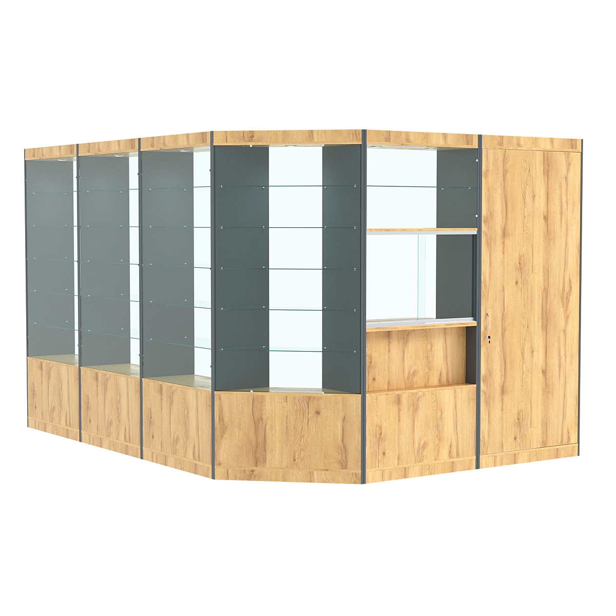 Павильон №11 из ДСП (11, 22 кв. м) Дуб Золотистый и Темно-Серый