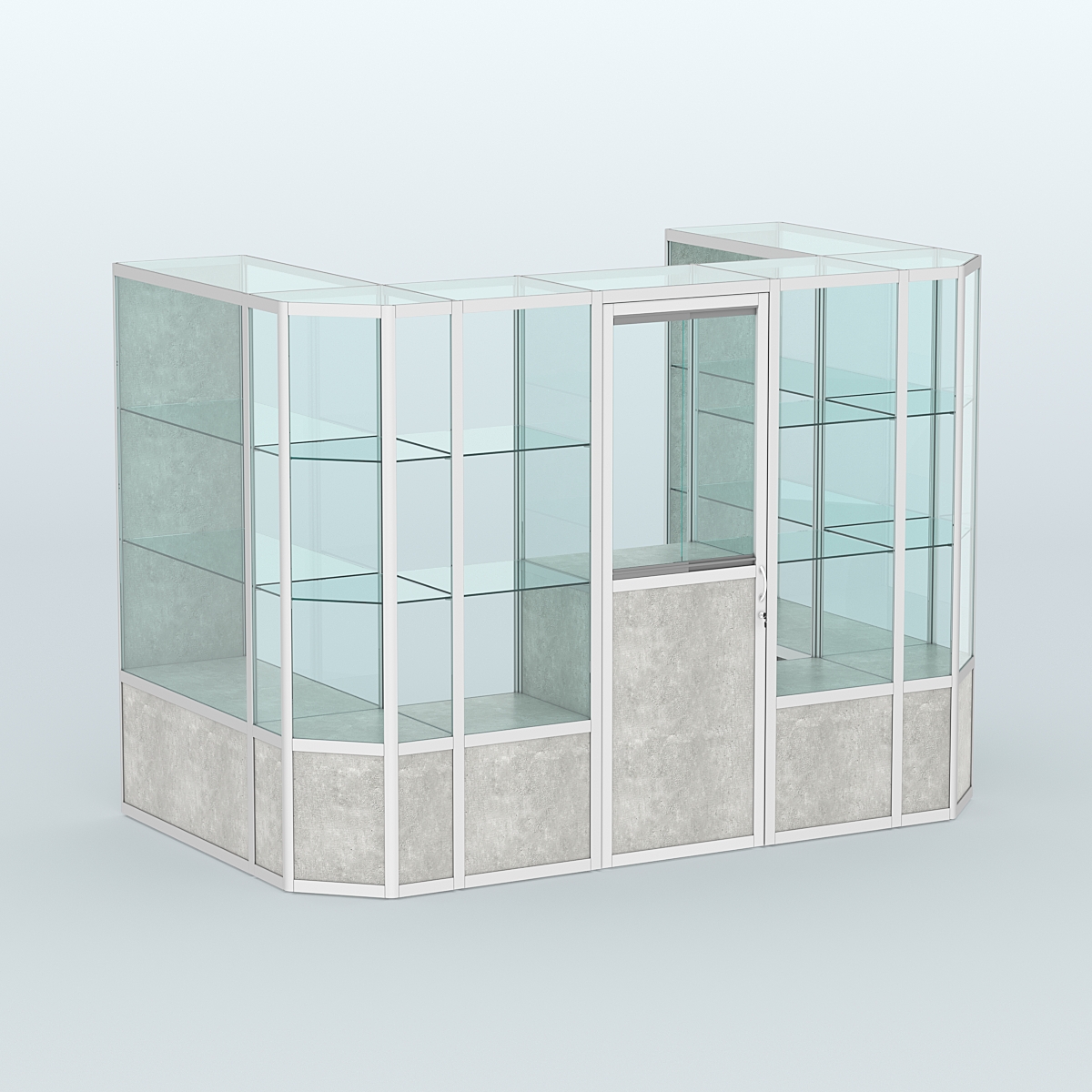 Павильон из профиля пристенный №6б (4,05 кв. м) Метрополитан Грей