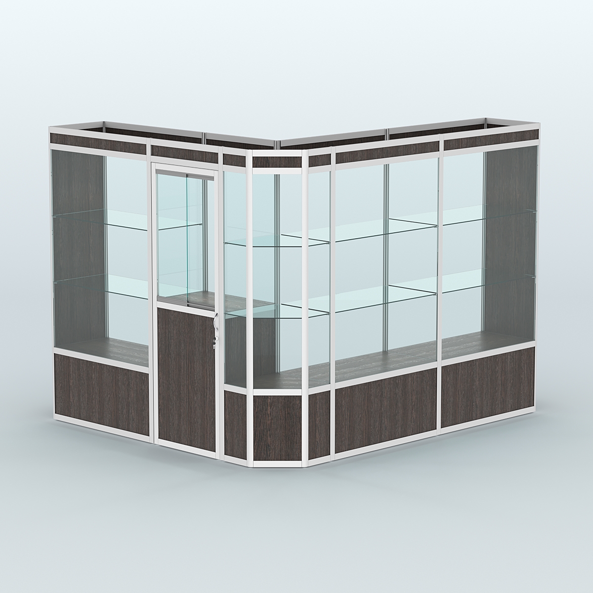 Павильон из профиля угловой №3а (5,5 кв.м) Дуб Венге