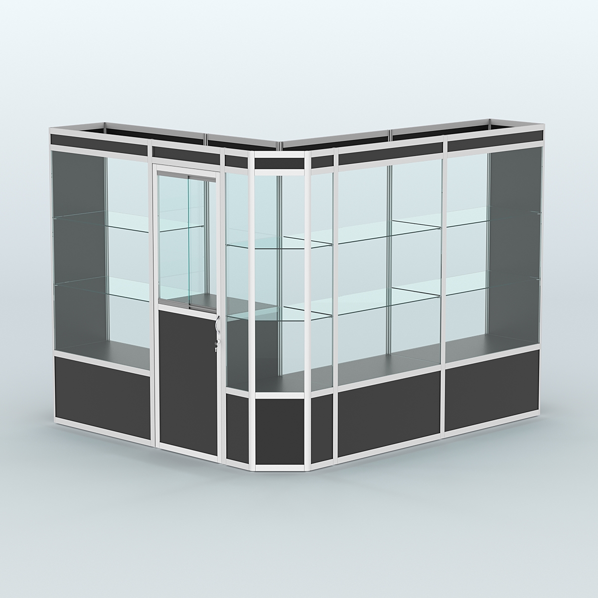 Павильон из профиля угловой №3а (5,5 кв.м) Черный