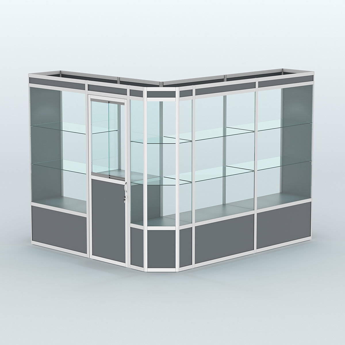 Павильон из профиля угловой №3а (5,5 кв.м) Темно-Серый