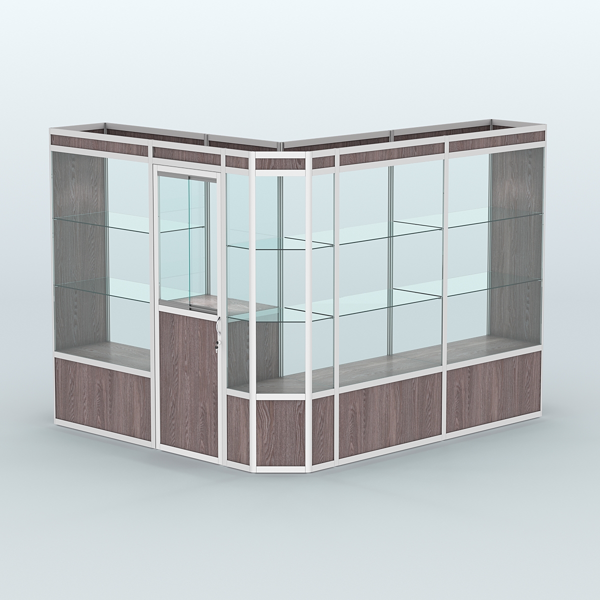 Павильон из профиля угловой №3а (5,5 кв.м) Ясень Анкор темный