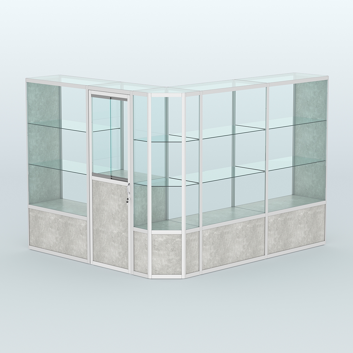 Павильон из профиля угловой №3б (5,5 кв.м) Метрополитан Грей