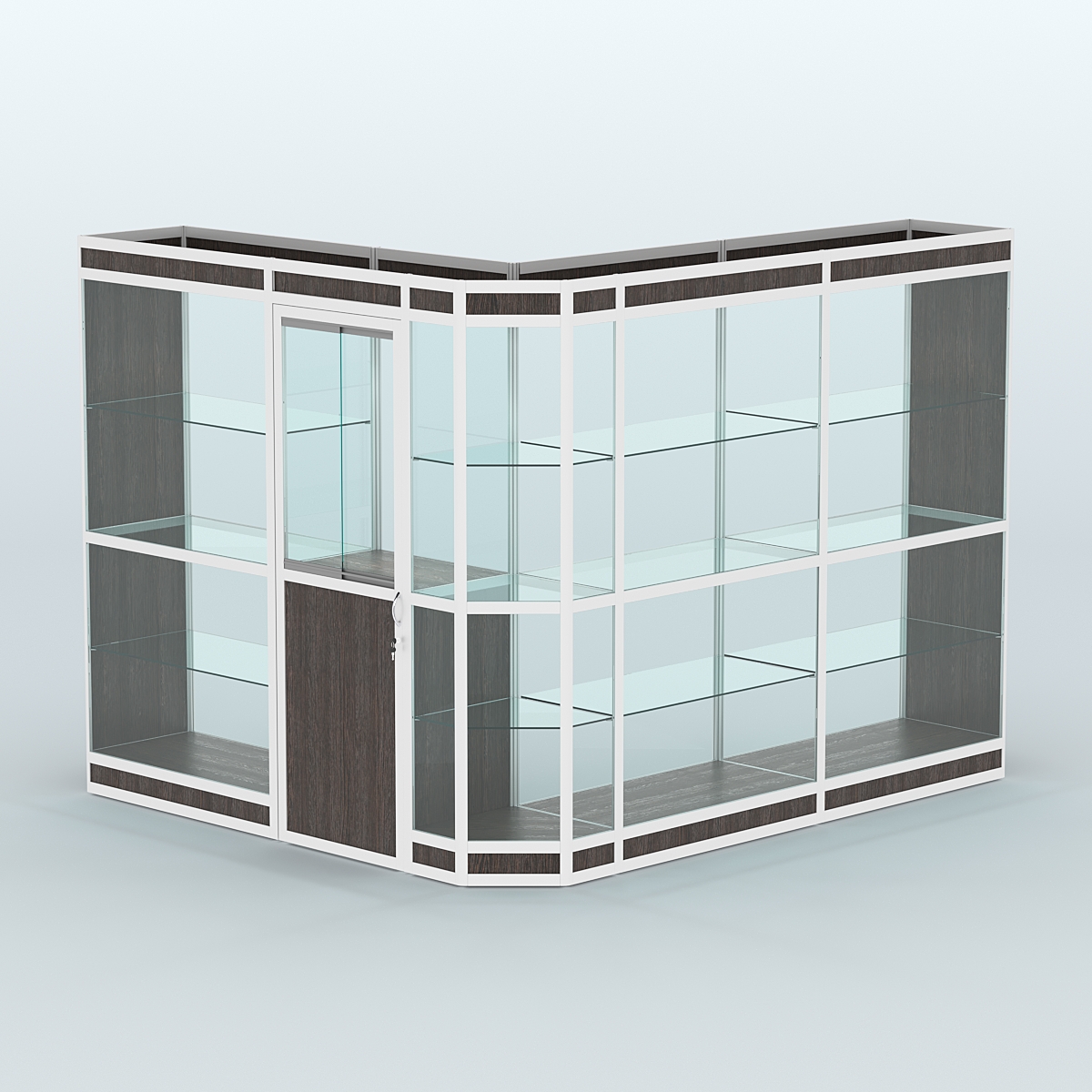 Павильон из профиля угловой №3в (5,5 кв.м) Дуб Венге