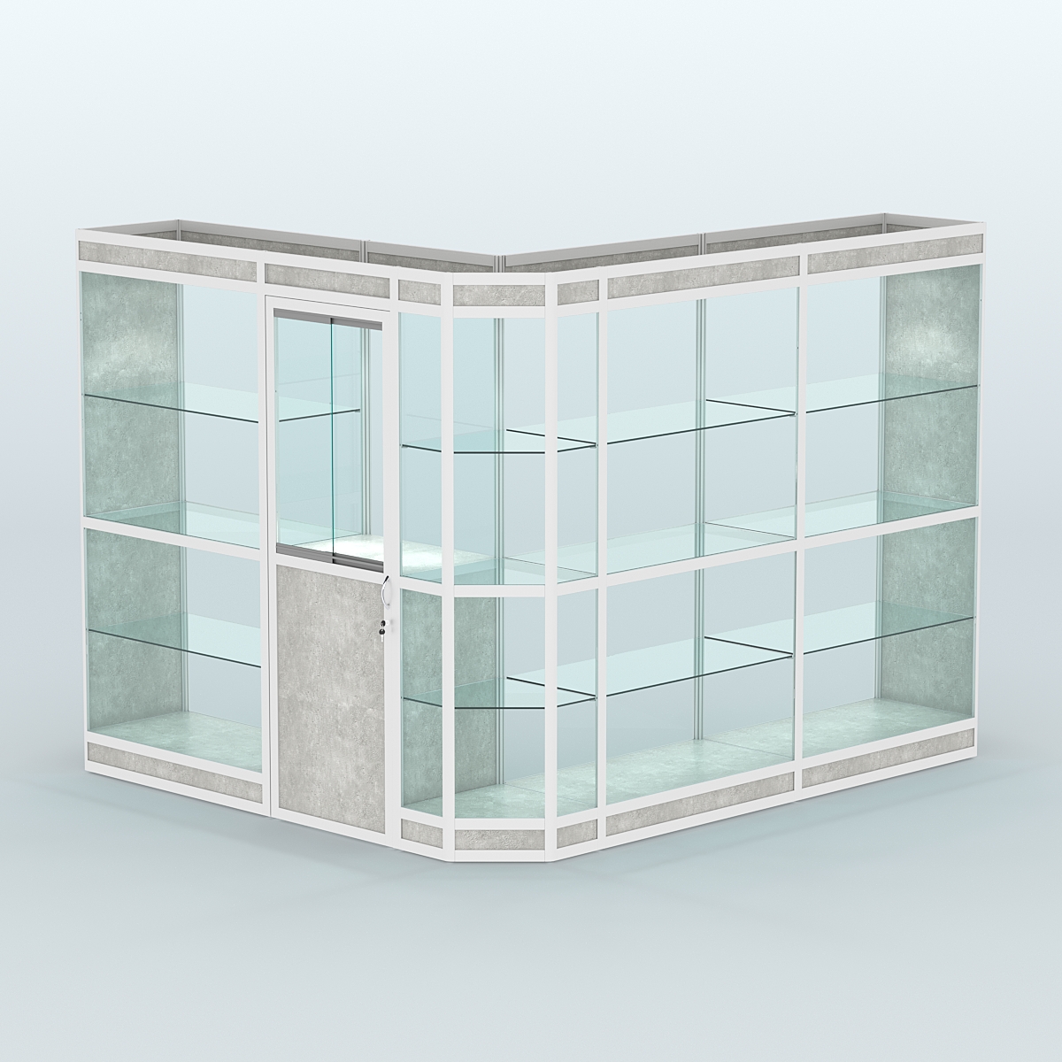 Павильон из профиля угловой №3в (5,5 кв.м) Метрополитан Грей