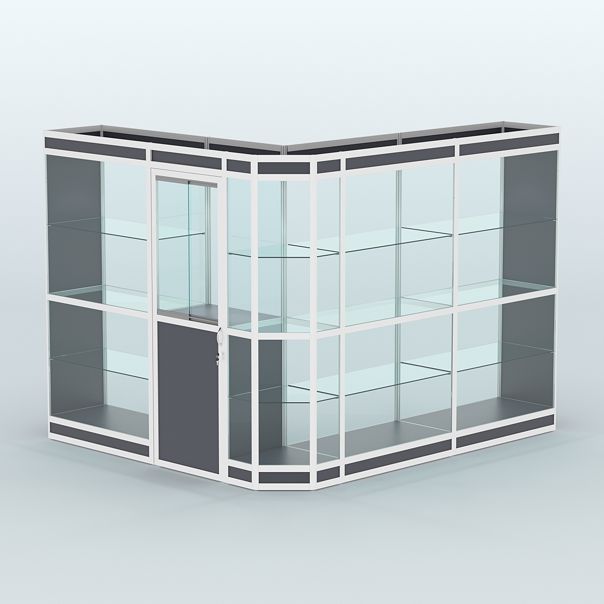 Павильон из профиля угловой №3в (5,5 кв.м) Антрацит