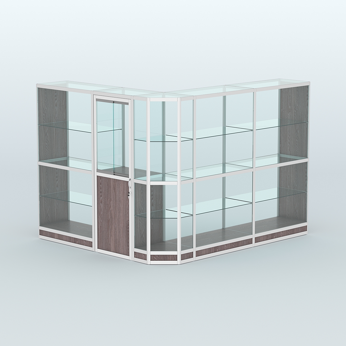 Павильон из профиля угловой №3г (5,5 кв.м) Ясень Анкор темный