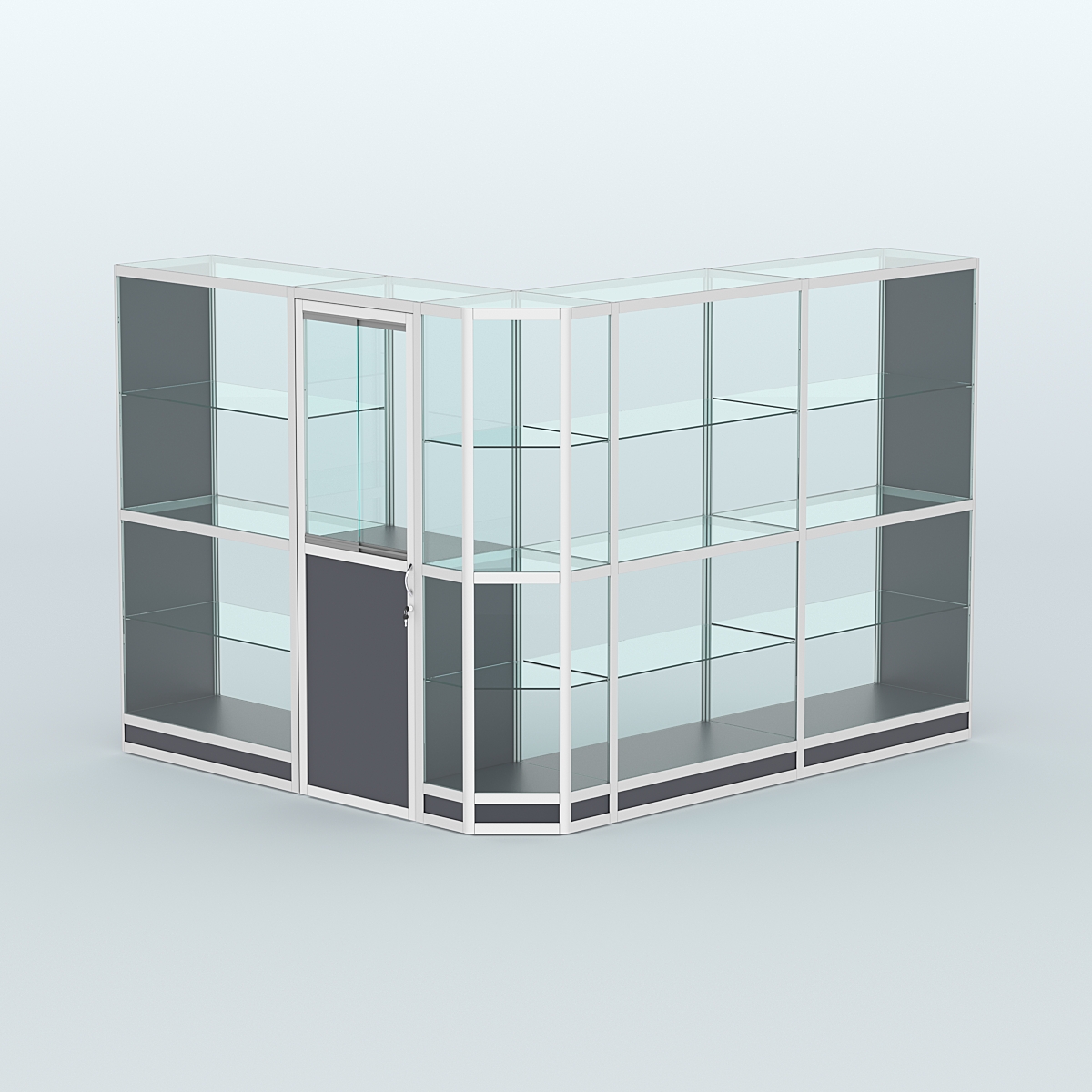 Павильон из профиля угловой №3г (5,5 кв.м) Антрацит