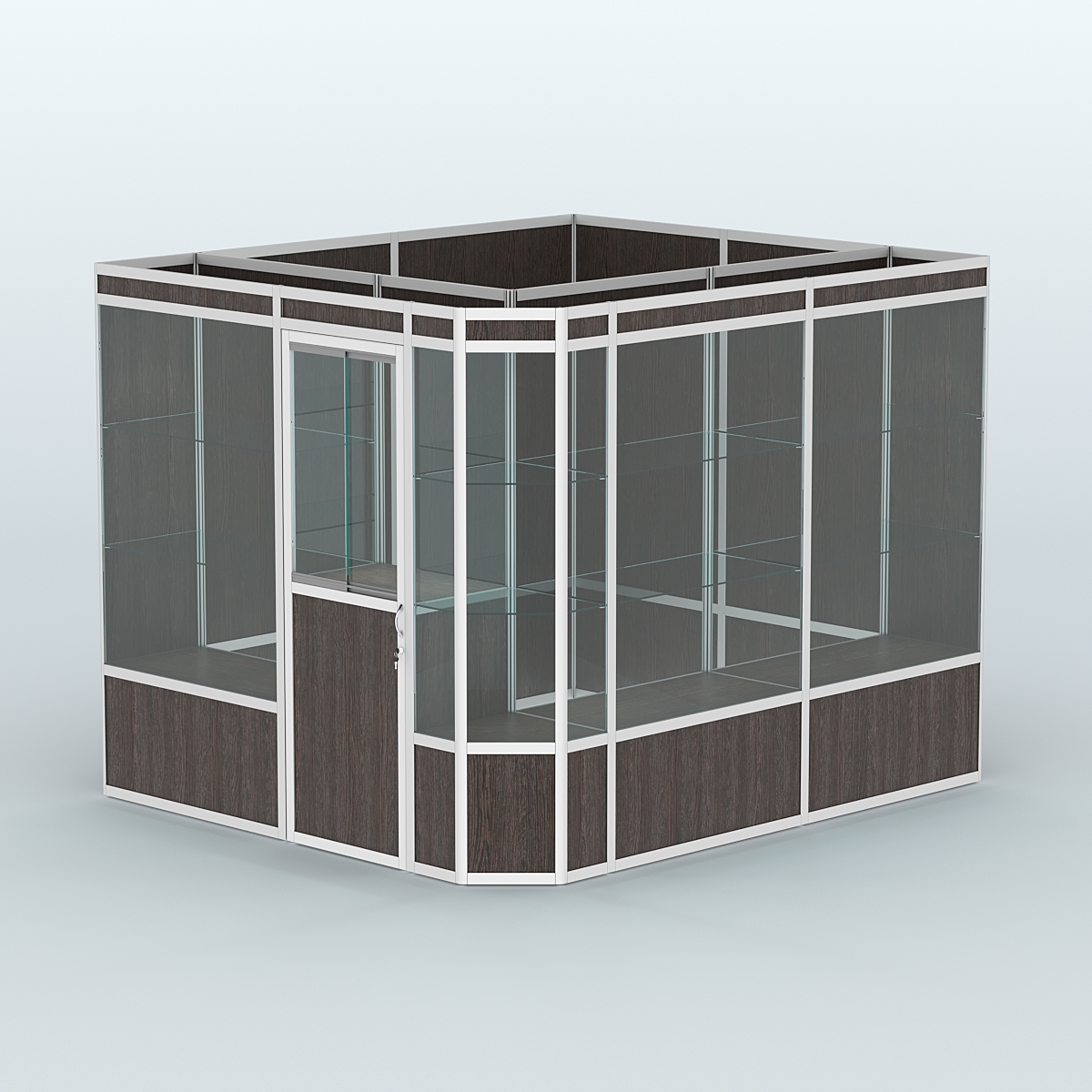 Павильон из профиля угловой №6а (5,5 кв.м) Дуб Венге