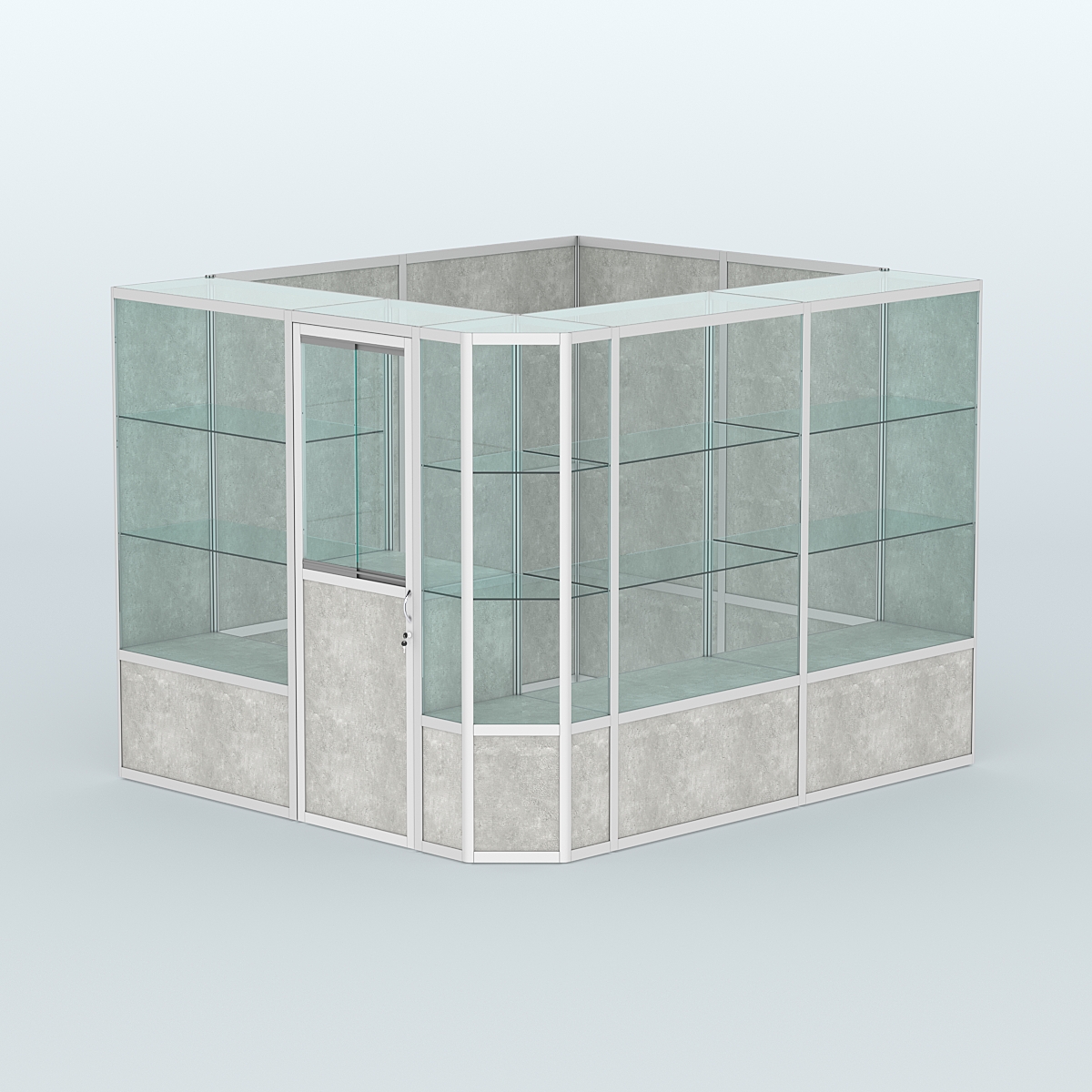 Павильон из профиля угловой №6б (5,5 кв.м) Метрополитан Грей