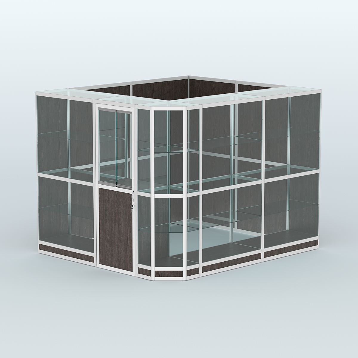 Павильон из профиля угловой №6г (5,5 кв.м) Дуб Венге