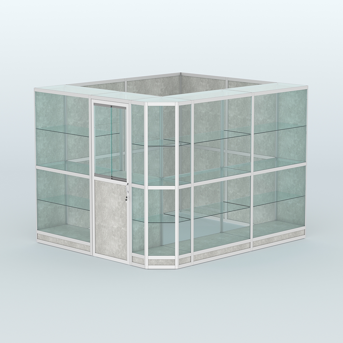 Павильон из профиля угловой №6г (5,5 кв.м) Метрополитан Грей