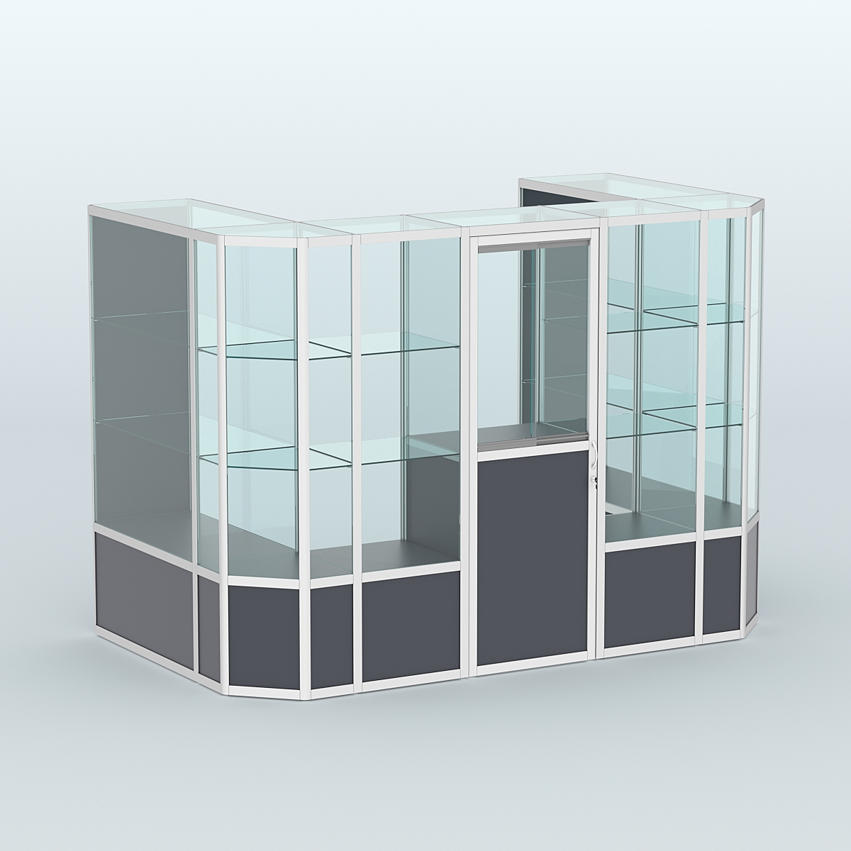 Павильон из профиля пристенный №6в (4,05 кв. м) Антрацит