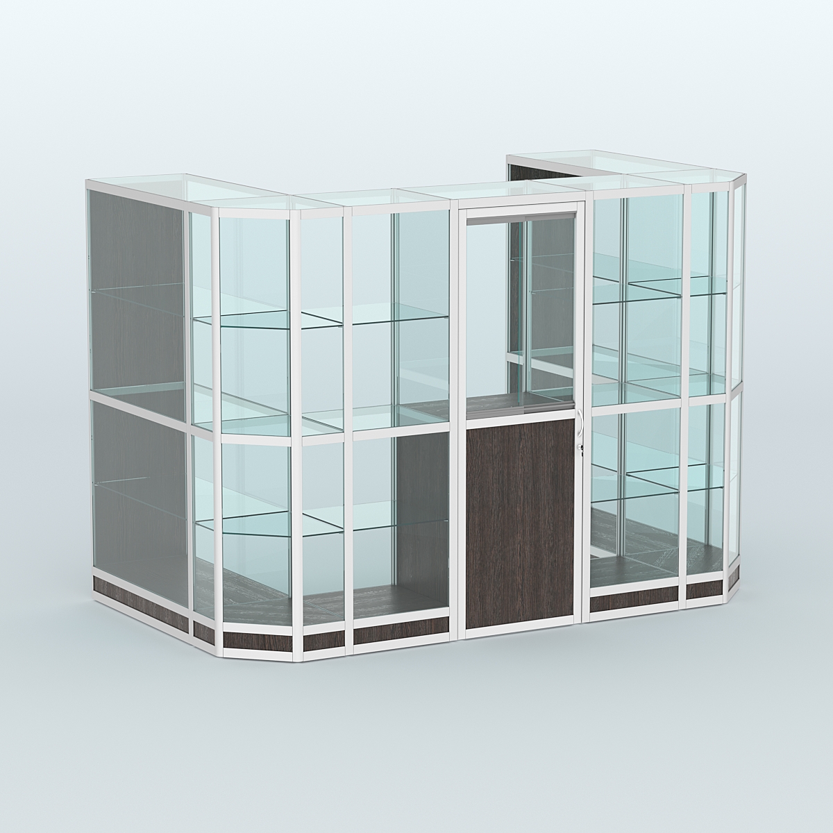 Павильон из профиля пристенный №6г (4,05 кв. м) Дуб Венге