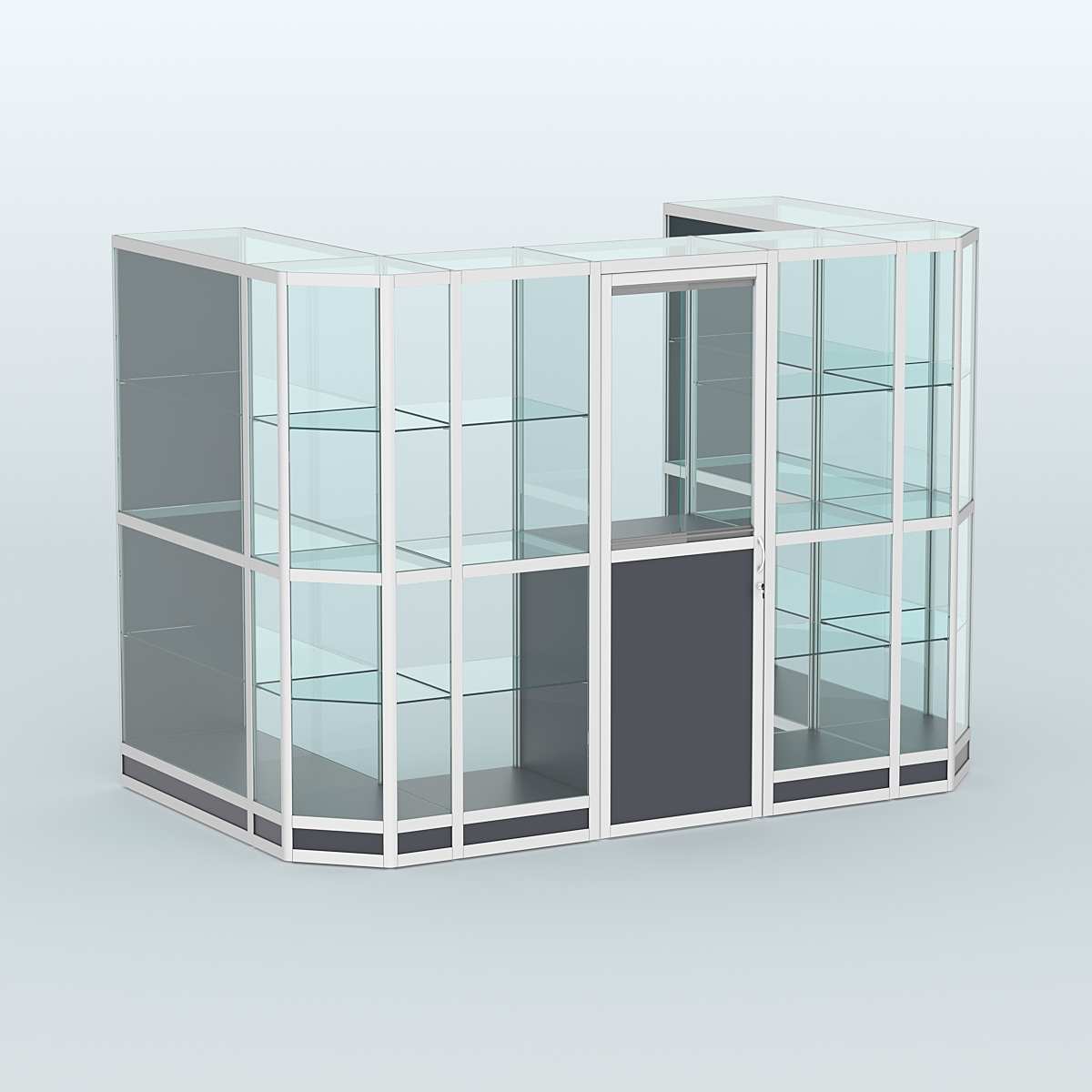 Павильон из профиля пристенный №6г (4,05 кв. м) Антрацит