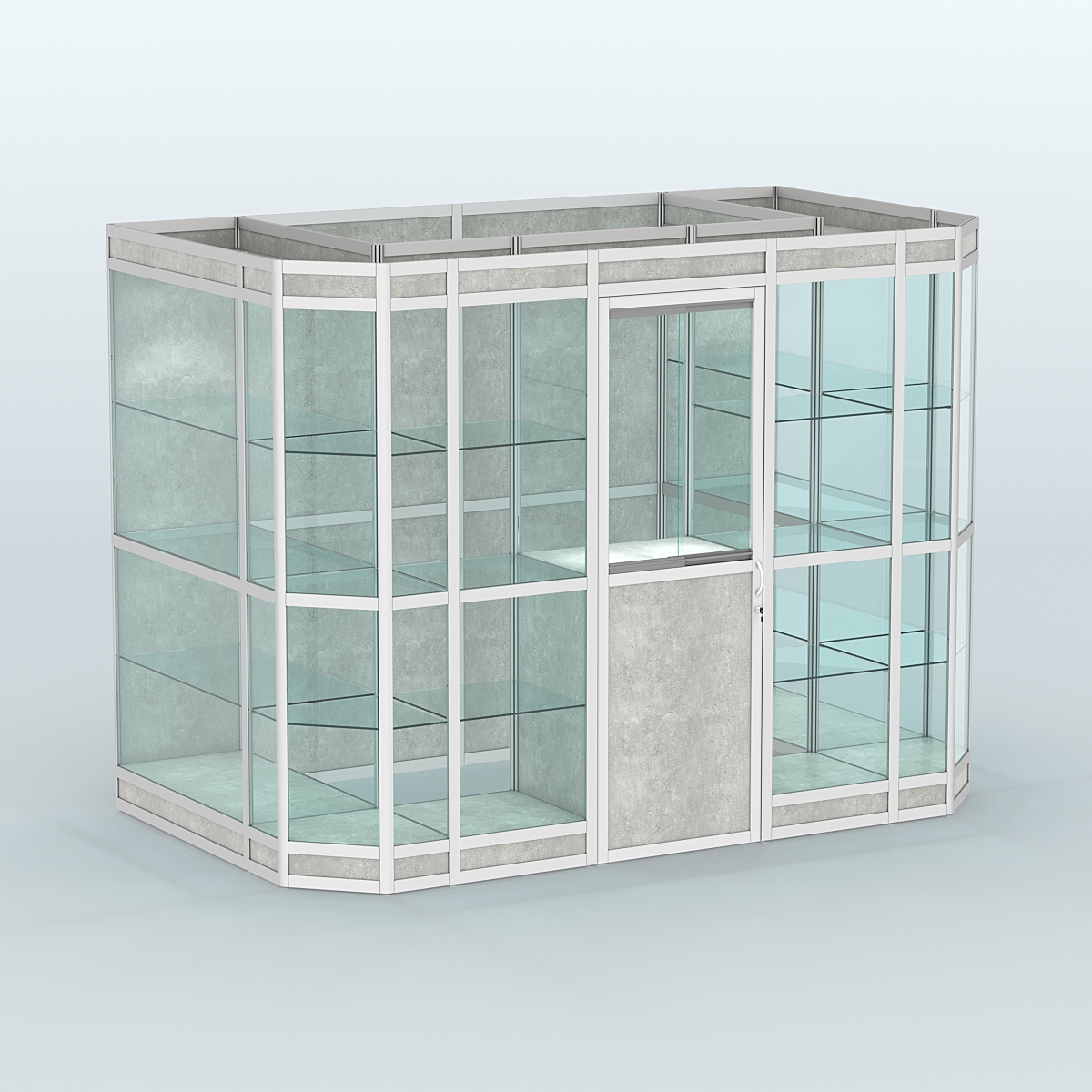 Павильон из профиля пристенный №10в (4,05 кв.м) Метрополитан Грей