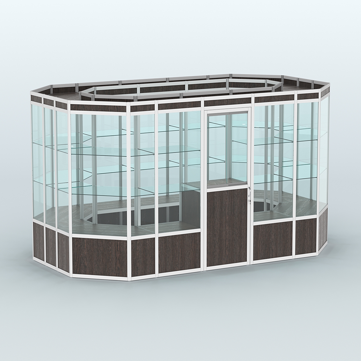 Павильон из профиля островной №5а Дуб Венге