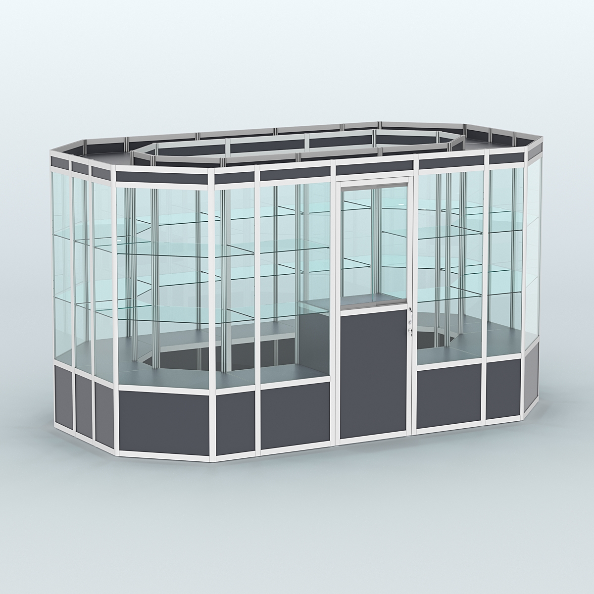 Павильон из профиля островной №5а Антрацит