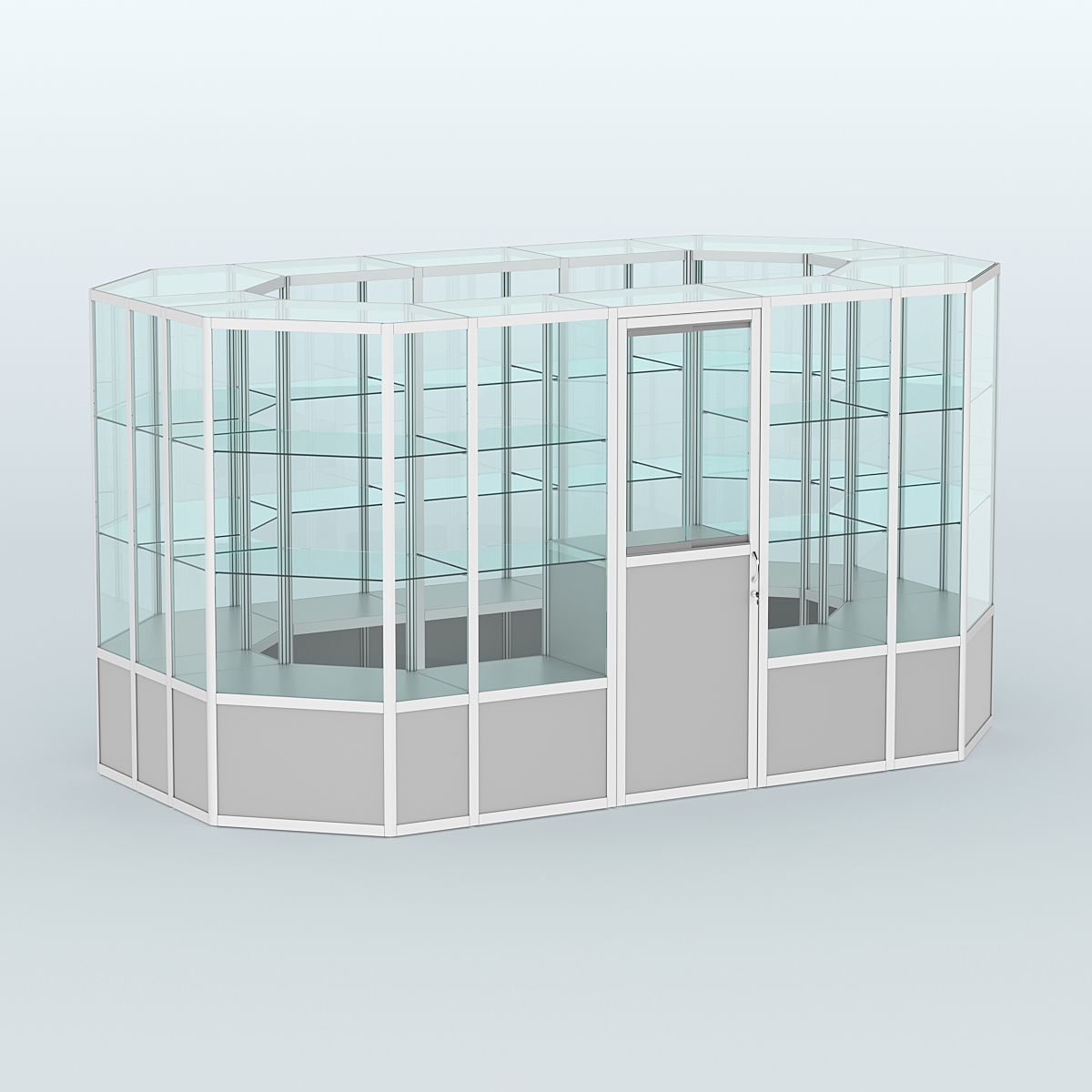 Павильон из профиля островной №5б Серый