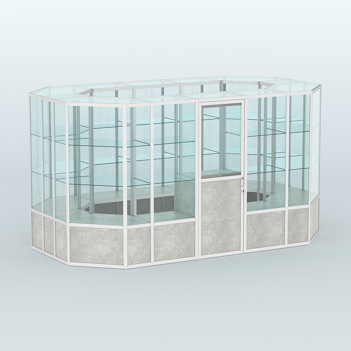 Павильон из профиля островной №5б Метрополитан Грей