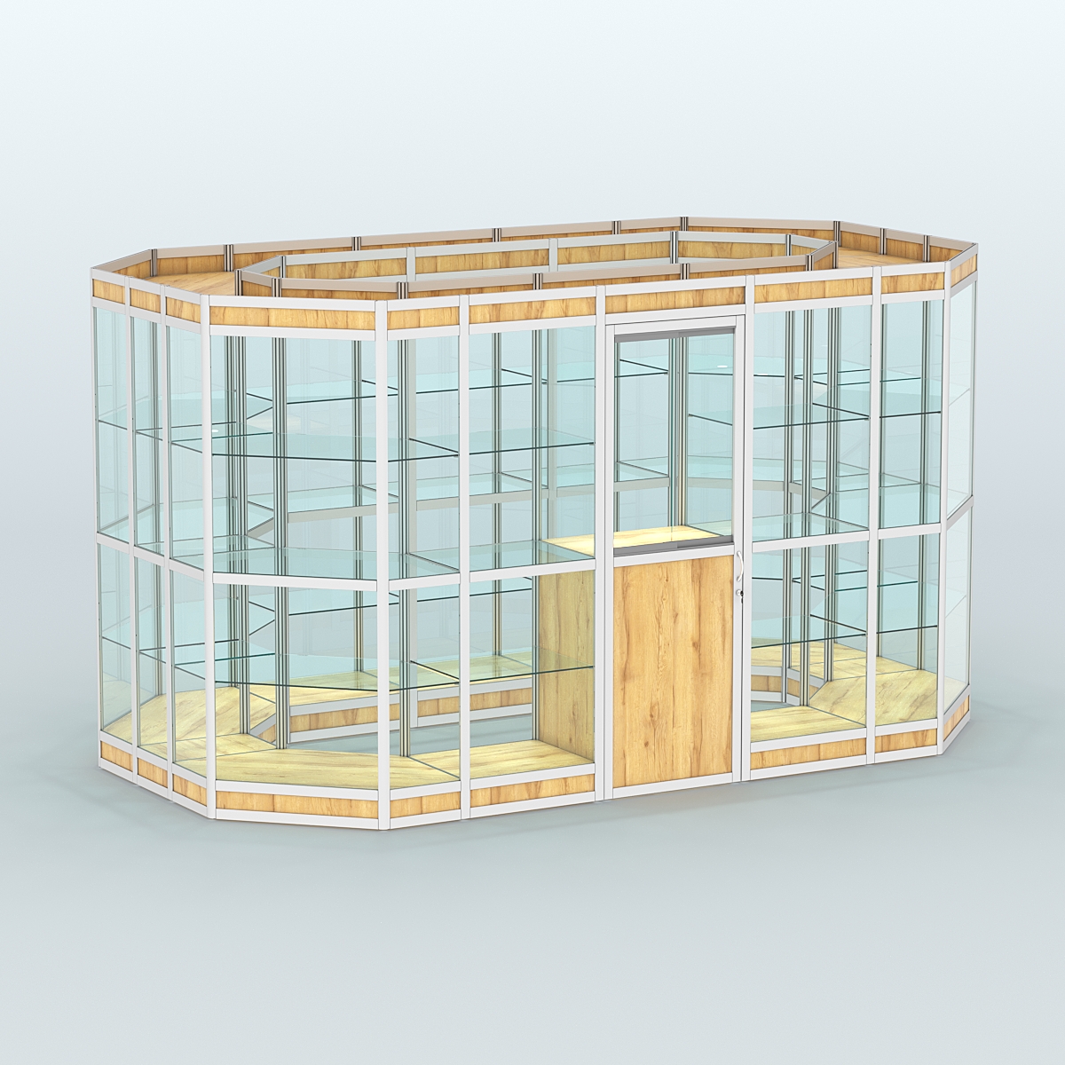 Павильон из профиля островной №5в Дуб Золотистый