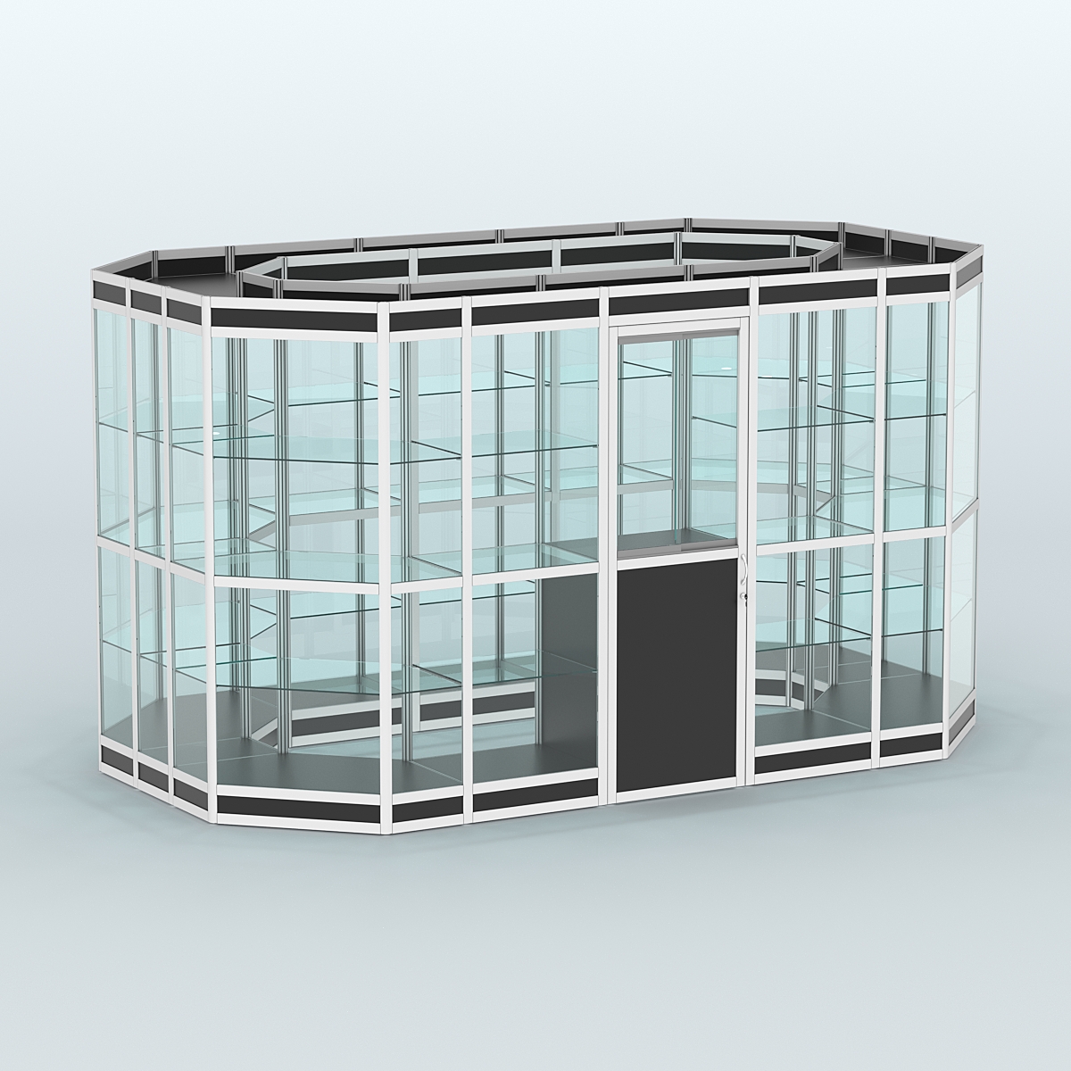 Павильон из профиля островной №5в Черный