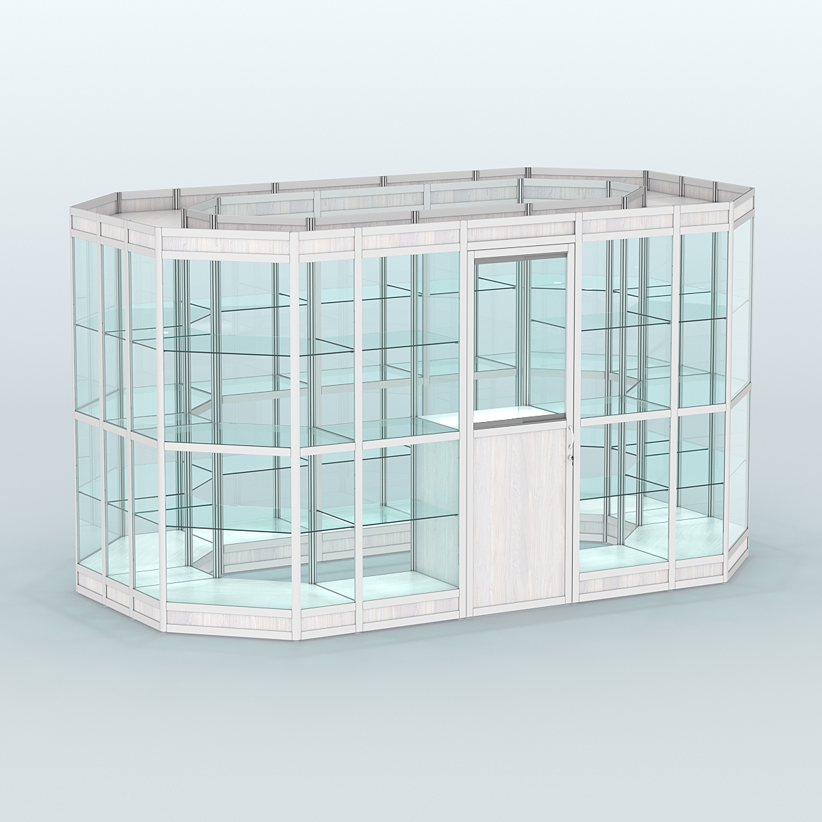 Павильон из профиля островной №5в Ясень Анкор светлый