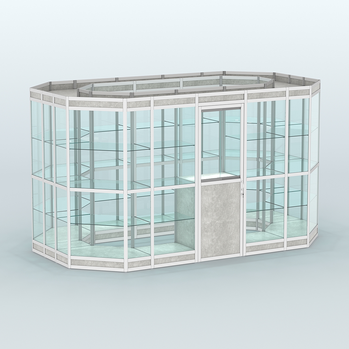 Павильон из профиля островной №5в Метрополитан Грей