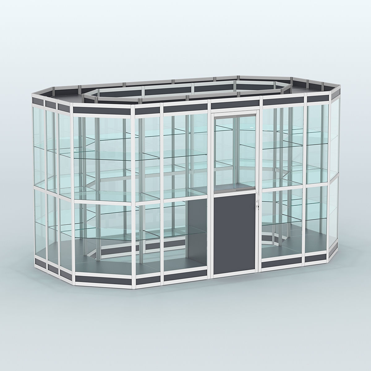 Павильон из профиля островной №5в Антрацит