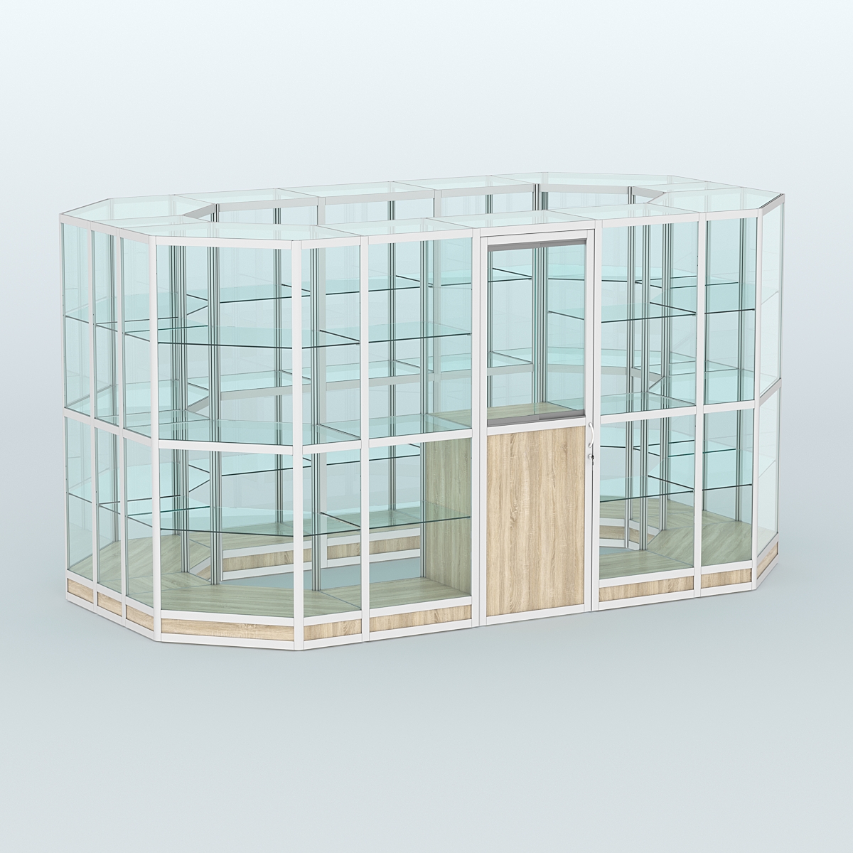 Павильон из профиля островной №5г Дуб Сонома