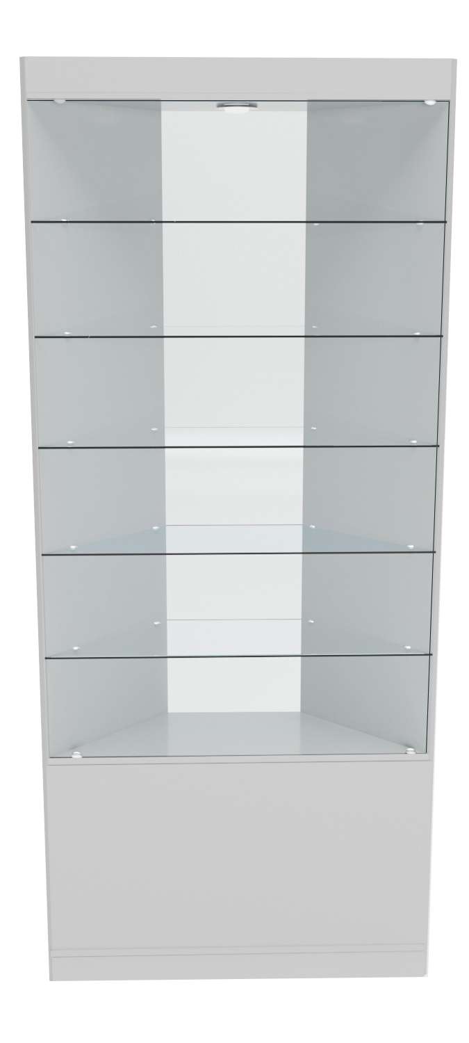 Витрина №5 из ДСП (угловая) Серый