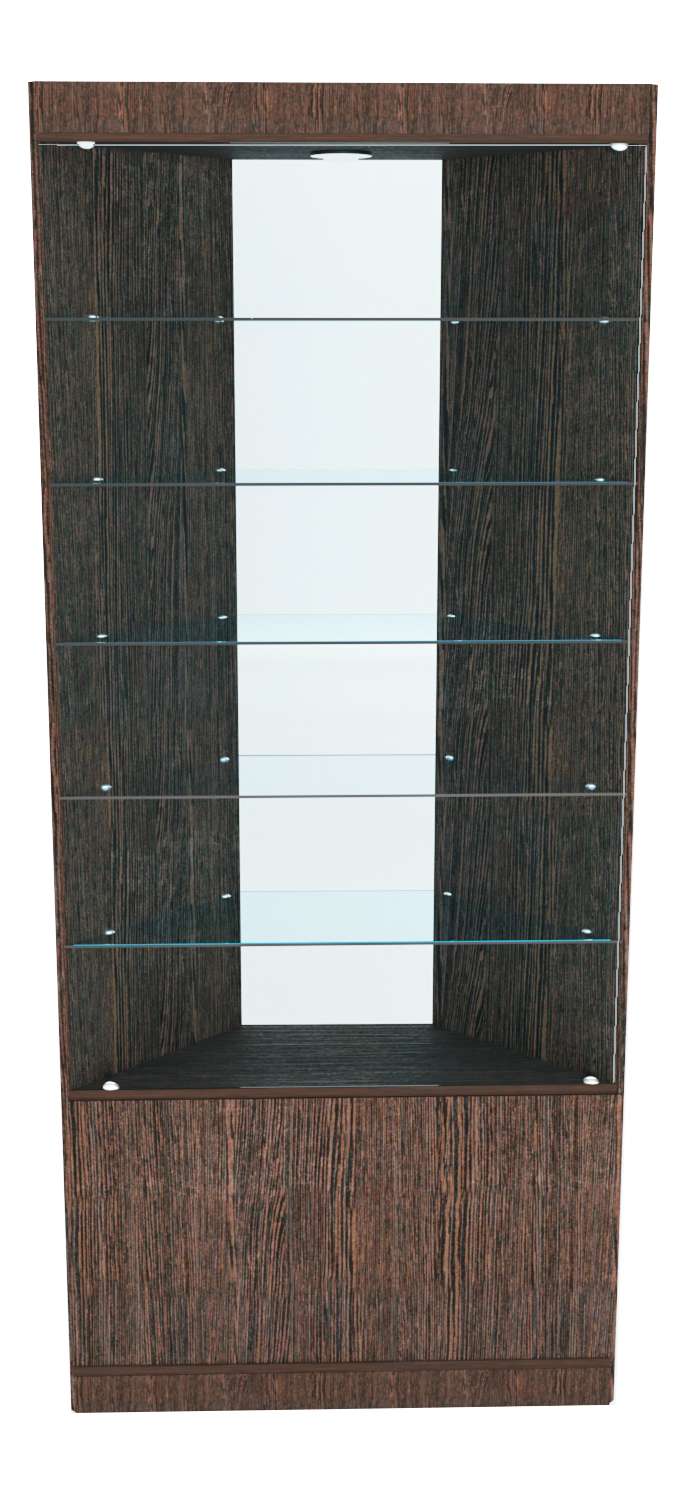 Витрина №5 из ДСП (угловая) Дуб Венге