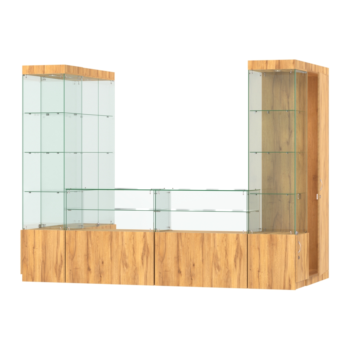 Павильон ИСТРА пристенный №5а (3, 64 кв.м) Дуб Золотистый