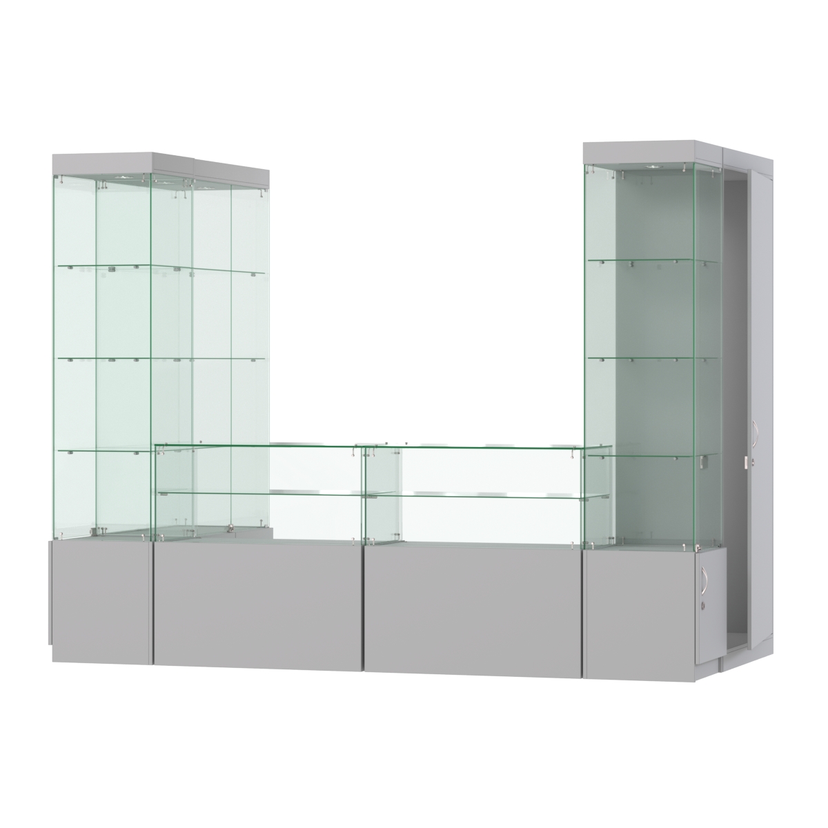 Павильон ИСТРА пристенный №5а (3, 64 кв.м) Серый