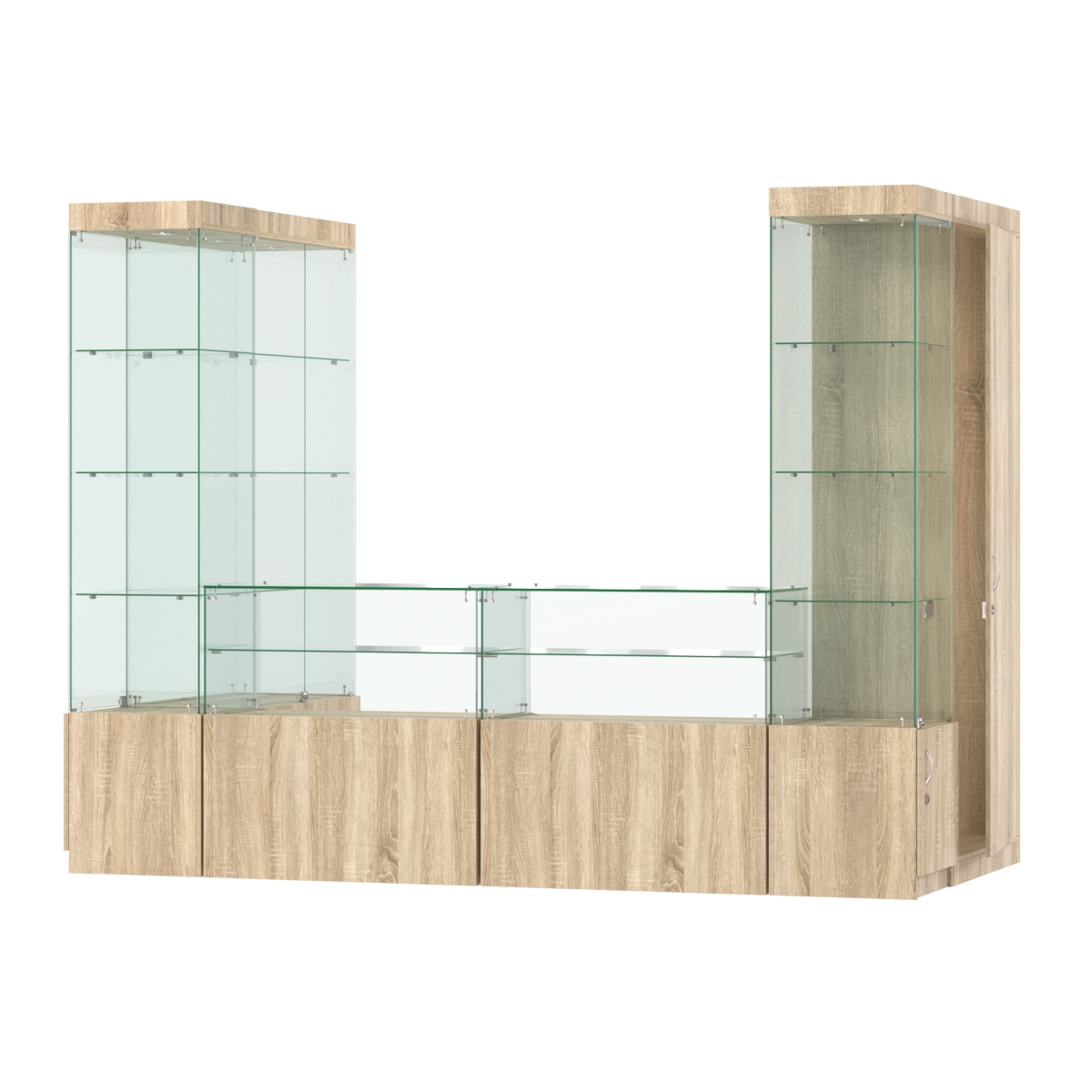 Павильон ИСТРА пристенный №5а (3, 64 кв.м) Дуб сонома