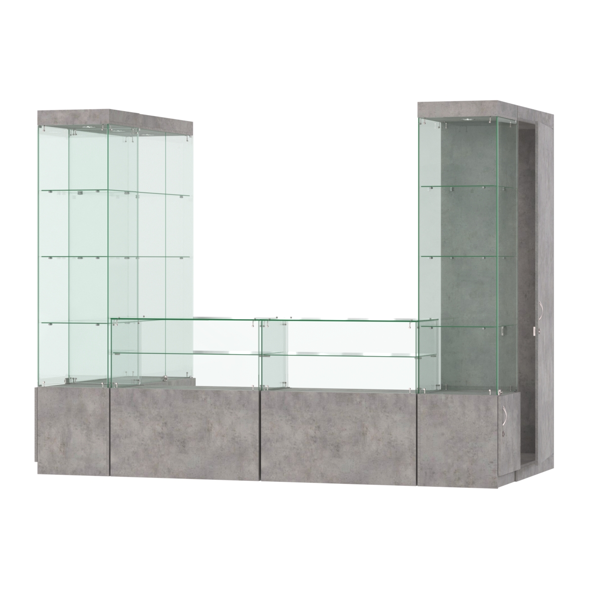 Павильон ИСТРА пристенный №5а (3, 64 кв.м) Бетон Чикаго светло-серый F186 ST9