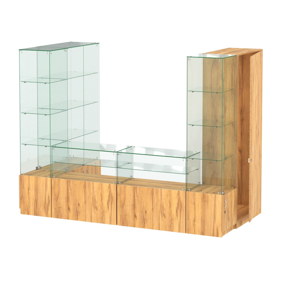 Павильон ИСТРА пристенный №5б (3, 64 кв.м) Дуб Золотистый