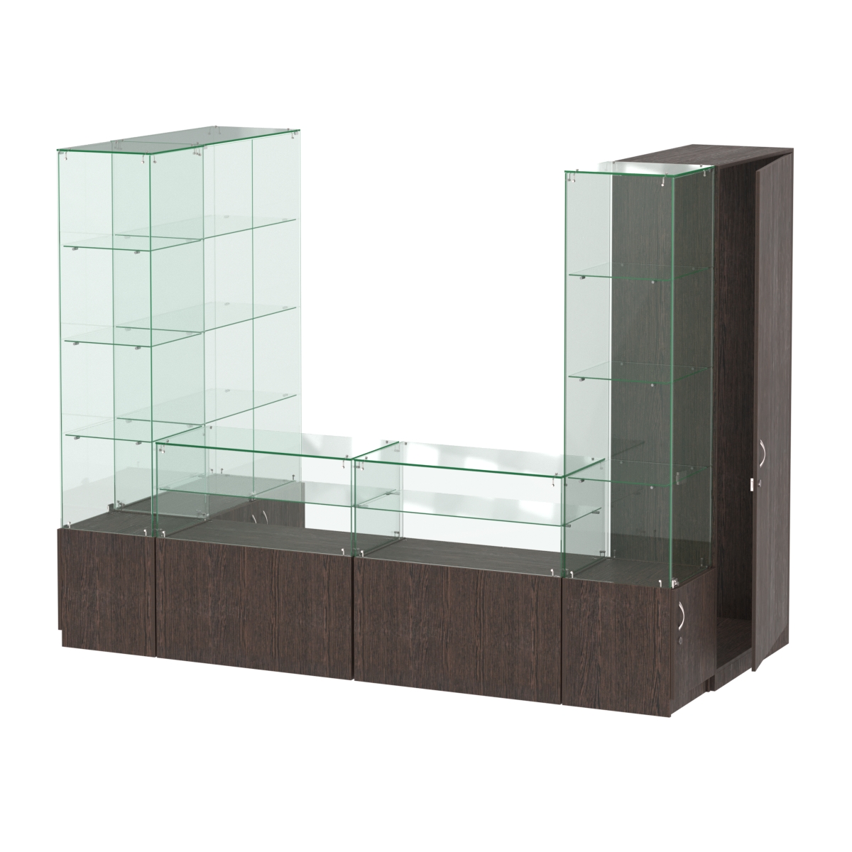 Павильон ИСТРА пристенный №5б (3, 64 кв.м) Дуб Венге